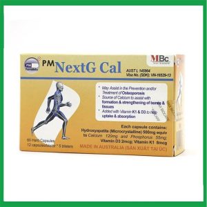PM NextG Cal Probiotec bổ sung canxi, điều trị loãng xương (5 vỉ x 12 viên)