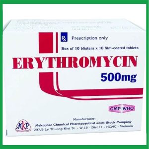 Thuốc Erythromycin 500mg Mekophar điều trị nhiễm khuẩn