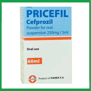 Hỗn dịch Pricefil Cefprozil Vianex điều trị viêm họng, viêm amidan, viêm xoang