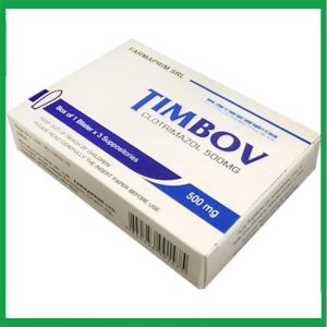 Timbov 500mg Farmaprim Viên đặt âm đạo điều trị nhiễm khuẩn hỗn hợp tại âm đạo (3 viên)