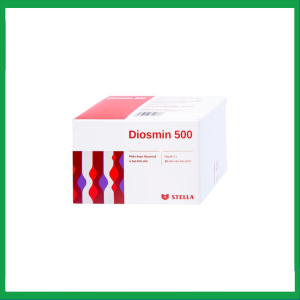 Thuốc Diosmin 500 điều trị triệu chứng liên quan đến suy tĩnh mạch - mạch bạch huyết (6 vỉ x 10 viên)