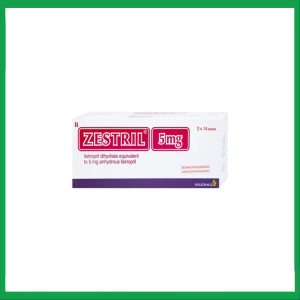 Thuốc Zestril 5mg điều trị tăng huyết áp, suy tim (2 vỉ x 14 viên)