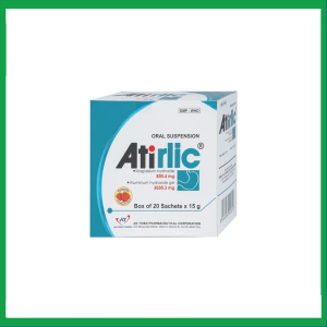Hỗn dịch uống Atirlic 15g điều trị viêm loét dạ dày - tá tràng cấp và mạn tính (20 gói)