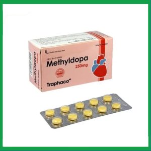 Viên nén Methyldopa 250mg Traphaco điều trị tăng huyết áp (10 vỉ x 10 viên)