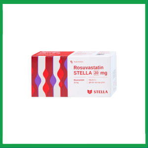 Thuốc Rosuvastatin 20mg điều trị tăng cholesterol máu (3 vỉ x 10 viên)