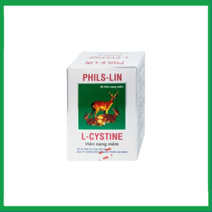 Viên nang mềm L-Cystine 500mg Phils Lin hỗ trợ điều trị viêm da do thuốc, sạm da, tàn nhang (12 vỉ x 5 viên)