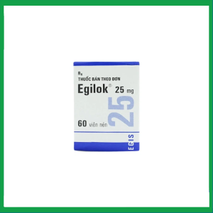 Thuốc Egilok 25mg điều trị tăng huyết áp, đau thắt ngực (60 viên)