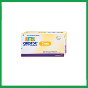 Thuốc Crestor 5mg điều trị tăng cholesterol máu nguyên phát (2 vỉ x 14 viên)
