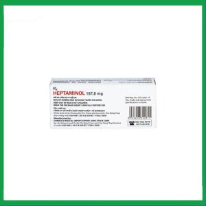 Nhà Thuốc Đa Phúc - Thuốc Heptaminol 187,8mg điều trị triệu chứng trong hạ huyết áp tư thế (2 vỉ x 10 viên) 4 Nhà Thuốc Đa Phúc - 4 10