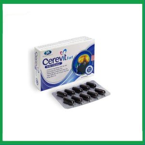 Viên uống Cerevit Fort Megapharco bổ sung dưỡng chất cho não, tăng cường lưu thông máu (3 vỉ x 10 viên)