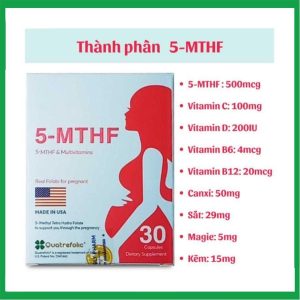 Nhà Thuốc Đa Phúc - Viên uống 5-MTHF Robinson Pharma hỗ trợ cho phụ nữ bị rối loạn chuyển hóa acid folic (3 vỉ x 10 viên) 1 Nhà Thuốc Đa Phúc - 5 MTHF 2