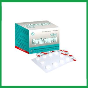Thuốc Roxithromycin 150 MKP điều trị các loại nhiễm khuẩn, bệnh bạch hầu, ho gà (10 vỉ x 10 viên)