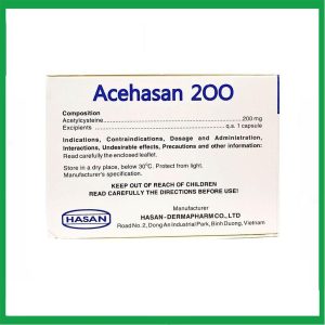 Nhà Thuốc Đa Phúc - Thuốc Acehasan 200 Hasan làm loãng đờm trong các bệnh phế quản - phổi cấp và mãn tính (10 vỉ x 10 viên) 1 Nhà Thuốc Đa Phúc - Acehasan 200mg 100v2