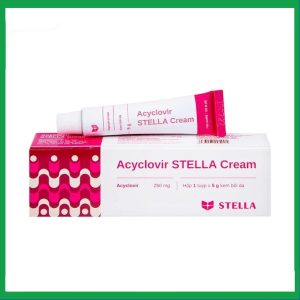 Kem bôi da Acyclovir Stella Cream điều trị nhiễm virus Herpes simplex (5g)