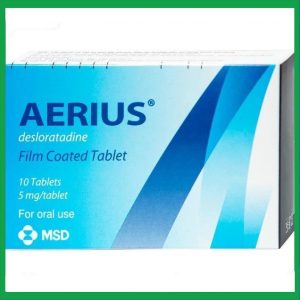 Thuốc Aerius 5mg MSD giảm viêm mũi dị ứng, mày đay (1 vỉ x 10 viên)