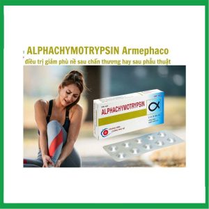 Nhà Thuốc Đa Phúc - Thuốc kháng viêm dạng men ALPHACHYMOTRYPSIN (Armephaco) hộp 2 vỉ x 10 viên 1 Nhà Thuốc Đa Phúc - Alphachymotrypsin Armephaco 2