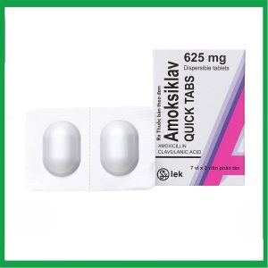 Thuốc Amoksiklav Quick Tabs 625mg Lek điều trị nhiễm khuẩn (7 vỉ x 2 viên)