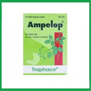 Thuốc Ampelop 625mg Traphaco điều trị viêm loét dạ dày, hành tá tràng (9 vỉ x 10 viên)