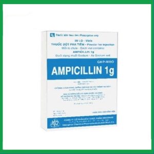 Thuốc bột pha tiêm Ampicillin 1g Mekophar điều trị nhiễm khuẩn (1g)