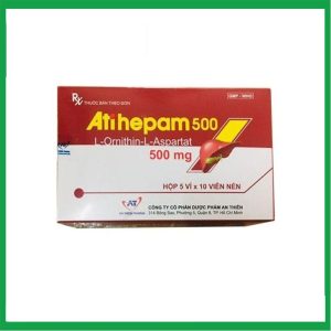 Thuốc Atihepam 500 An Thiên điều trị viêm gan mạn tính, gan nhiễm mỡ, bệnh não gan (5 vỉ x 10 viên)
