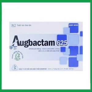 Thuốc Augbactam 625 Mekophar điều trị nhiễm khuẩn (2 vỉ x 5 viên)