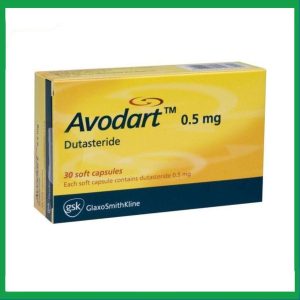 Thuốc Avodart 0.5mg GSK điều trị tăng sản lành tính tuyến tiền liệt (3 vỉ x 10 viên)