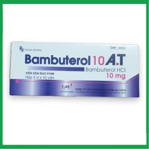 Thuốc Bambuterol 10 A.T An Thiên điều trị hen phế quản, viêm phế quản mạn tính (3 vỉ x 10 viên)