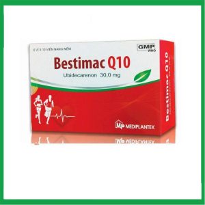Thuốc Bestimac Q10 30mg Mediplantex điều trị tăng cholesterol máu, suy tim sung huyết (6 vỉ x 10 viên)