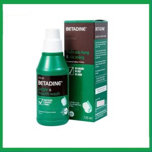 Thuốc súc họng, súc miệng Betadine Gargle and Mouthwash điều trị viêm và nhiễm khuẩn miệng, họng (125ml)