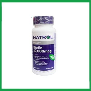 Viên uống hỗ trợ mọc tóc Natrol Biotin 10000 mcg của Mỹ 100 viên
