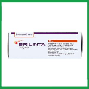 Thuốc Brilinta AstraZeneca giảm nguy cơ bị lên cơn đau tim , đột quỵ (6 vỉ x 10 viên)