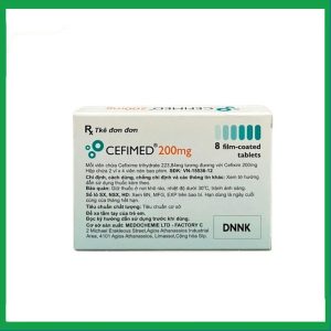 Nhà Thuốc Đa Phúc - Thuốc Cefimed 200mg điều trị viêm phế quản, giãn phế quản nhiễm khuẩn (2 vỉ x 4 viên) 1 Nhà Thuốc Đa Phúc - Cefimed 2