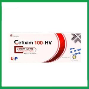Thuốc Cefixim 100-HV USP điều trị nhiễm khuẩn (3 vỉ x 10 viên)