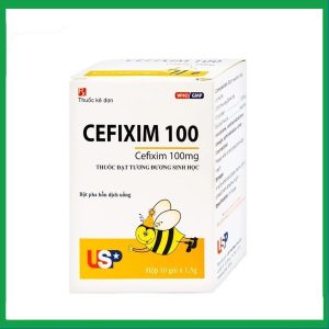 Bột pha hỗn dịch uống Cefixim 100 USP điều trị nhiễm khuẩn (10 gói x 1.5g)