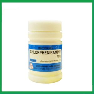 Thuốc Chlorpheniramine 4mg trị viêm mũi dị ứng mùa và quanh năm ( Hộp 100 viên)