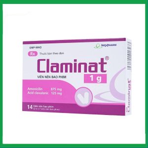 Thuốc Claminat 1g điều trị nhiễm khuẩn (2 vỉ x 7 viên)