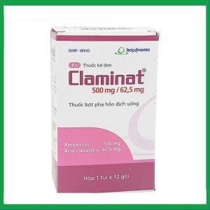 Thuốc bột Claminat IMP 500mg/62.5mg điều trị nhiễm khuẩn (12 gói)