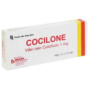 Thuốc Cocilone Brawn điều trị cơn gút cấp (1 vỉ x 10 viên)
