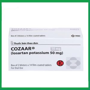 Thuốc Cozaar 50mg MSD điều trị tăng huyết áp (2 vỉ x 14 viên)