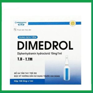 Dung Dịch Tiêm Dimedrol trị viêm mũi dị ứng và bệnh da dị ứng (100 ống x1ml)