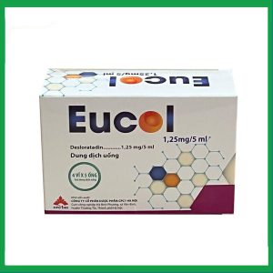 Dung dịch uống Eucol 1.25mg/5ml điều trị dị ứng, mày đay, nổi ban (20 ống)