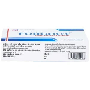 Nhà Thuốc Đa Phúc - Thuốc Forgout 40mg TW3 điều trị tăng acid uric mạn tính, viêm khớp do gout (2 vỉ x 15 viên) 1 Nhà Thuốc Đa Phúc - Forgout 40mg 2