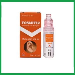 Thuốc nhỏ tai Fosmitic 150mg/5ml trị viêm tai giữa, viêm màng nhĩ, viêm tai ngoài (Hộp 1 ống 5ml)