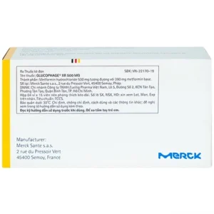 Nhà Thuốc Đa Phúc - Thuốc Glucophage XR 500mg Merck điều trị tiểu đường type 2 (4 vỉ x 15 viên) 3 Nhà Thuốc Đa Phúc - Glucophage XR 500mg 3