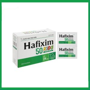 Bột pha hỗn dịch uống Hafixim 50 Kids trị nhiễm khuẩn (24 gói x 0.75g)