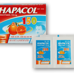 Bột sủi Hapacol 150mg hộp 24 gói - Dược Hậu Giang