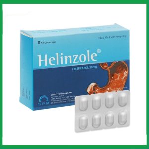 Thuốc Helinzole 20mg điều trị viêm loét dạ dày, tá tràng (3 vỉ x 8 viên)