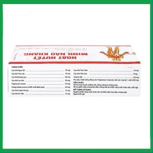 Nhà Thuốc Đa Phúc - Viên uống Hoạt Huyết Minh Não Khang hỗ trợ hoạt huyết, giảm đau đầu, chóng mặt, mất ngủ (3 vỉ x 10 viên) 2 Nhà Thuốc Đa Phúc - Hoat Huyet Minh Nao Khang 2