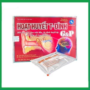 Viên uống Hoạt Huyết T-Đình G&P hỗ trợ điều trị đau đầu, đau nửa đầu, ổn định huyết áp (3 vỉ x 10 viên)