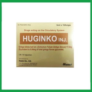 Thuốc tiêm Huginko (H/10ống) phòng ngừa và điều trị bệnh Alzheimer và hỗ trợ điều trị suy giảm trí nhớ